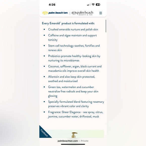 Emerald Tanning Bronzer (Palm Beach Tan Exclusive) - Picture 6 of 6